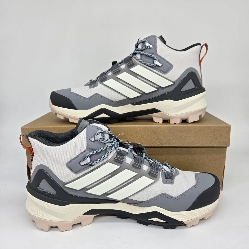 Adidas Terrex Skychaser Mid GORE-TEX 'Grey Off White' Women's Hiking Shoes 8.5